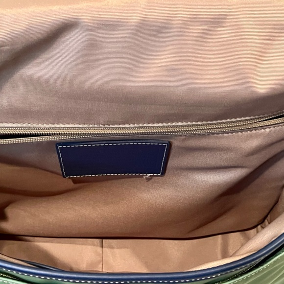 Coach Green Navy Blue Nylon Transatlantic Messenger Crossbody Bag Unisex - Picture 10 of 15